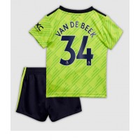 Manchester United Donny van de Beek #34 Tredje sæt Børn 2022-23 Kortærmet (+ Korte bukser)
